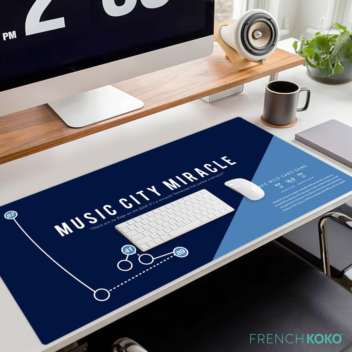 Large Mouse Pad, Desk Mat, Keyboard Pad, Desktop Home Office School Essentials College Cute Decor Big Laptop Protector Computer Accessories Pretty Mousepad Mens Boys Music City Miracle