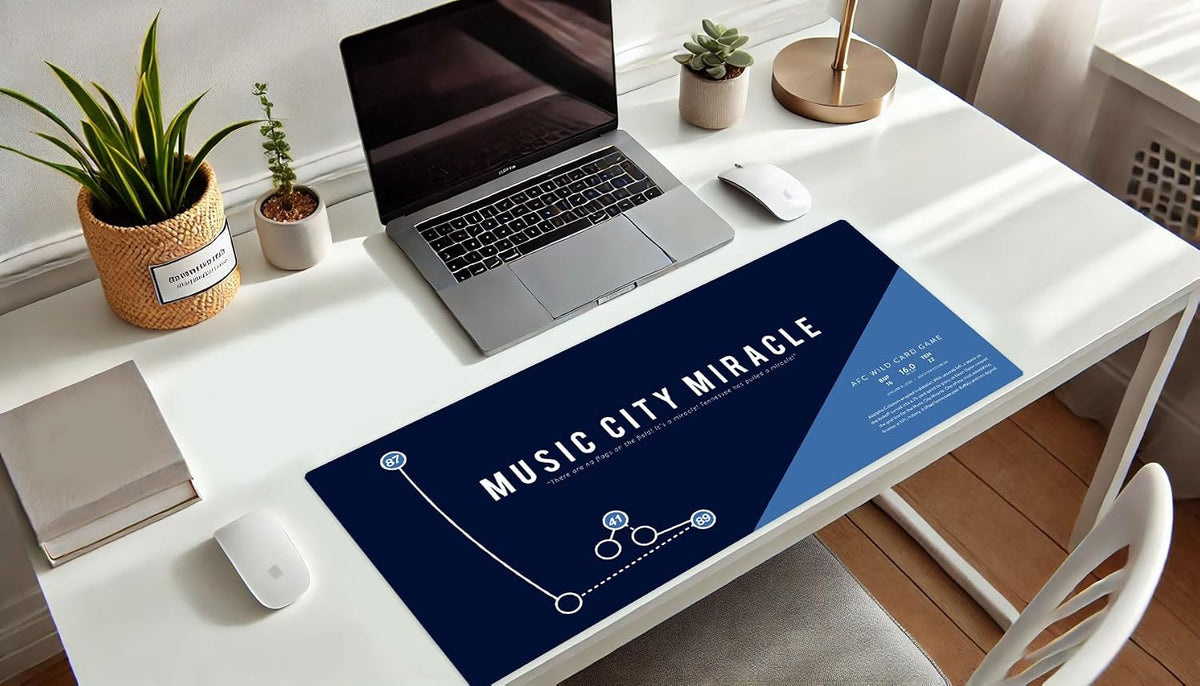Large Mouse Pad, Desk Mat, Keyboard Pad, Desktop Home Office School Essentials College Cute Decor Big Laptop Protector Computer Accessories Pretty Mousepad Mens Boys Music City Miracle